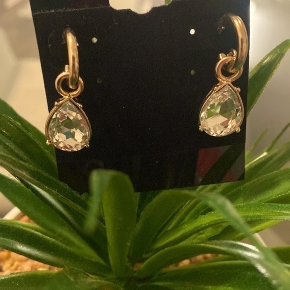 Water  drop Gold tone earrings